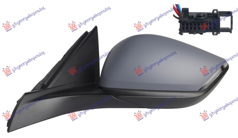 ΚΑΘΡΕΦΤΗΣ ΗΛΕΚΤΡΙΚΟΣ ΘΕΡΜΑΙΝΟΜΕΝΟΣ ΒΑΦΟΜΕΝΟΣ (ΜΕ ΦΛΑΣ LED) (6 PIN) (Α ΠΟΙΟΤΗΤΑ) (CONVEX GLASS) ΑΡ