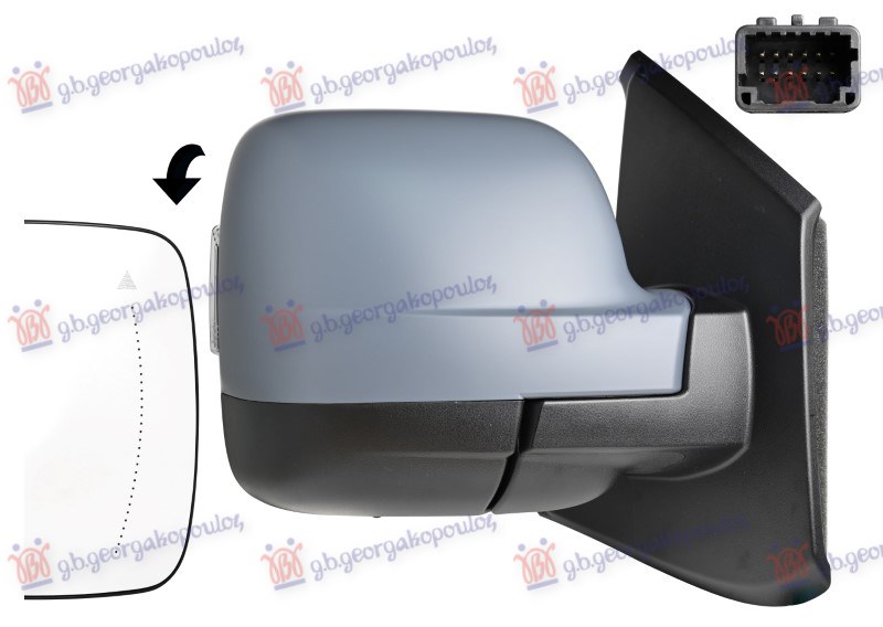 ΚΑΘΡΕΦΤΗΣ ΗΛΕΚΤΡΙΚΟΣ ΘΕΡΜΑΙΝΟΜΕΝΟΣ ΗΛΕΚΤΡΙΚΑ ΑΝΑΚΛΙΝΟΜΕΝΟΣ (ΜΕ ΦΛΑΣ & ΑΙΣΘΗΤΗΡΑ & BLIS) (12 PIN) (ASPHERICAL GLASS) (Α ΠΟΙΟΤΗΤΑ) ΔΕΞ