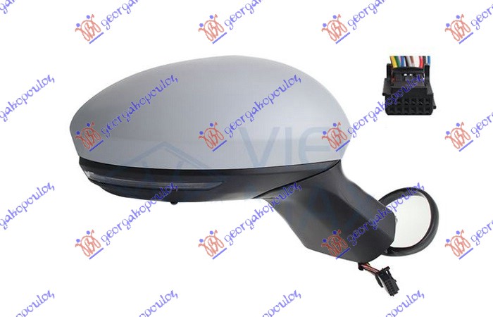 ΚΑΘΡΕΦΤΗΣ ΗΛΕΚΤΡΙΚΟΣ ΘΕΡΜΑΙΝΟΜΕΝΟΣ ΗΛΕΚΤΡΙΚΑ ΑΝΑΚΛΙΝΟΜΕΝΟΣ ΒΑΦΟΜΕΝΟΣ (ΜΕ ΦΛΑΣ & ΑΙΣΘΗΤΗΡΑ) (11 PIN) (CONVEX GLASS) ΔΕΞ