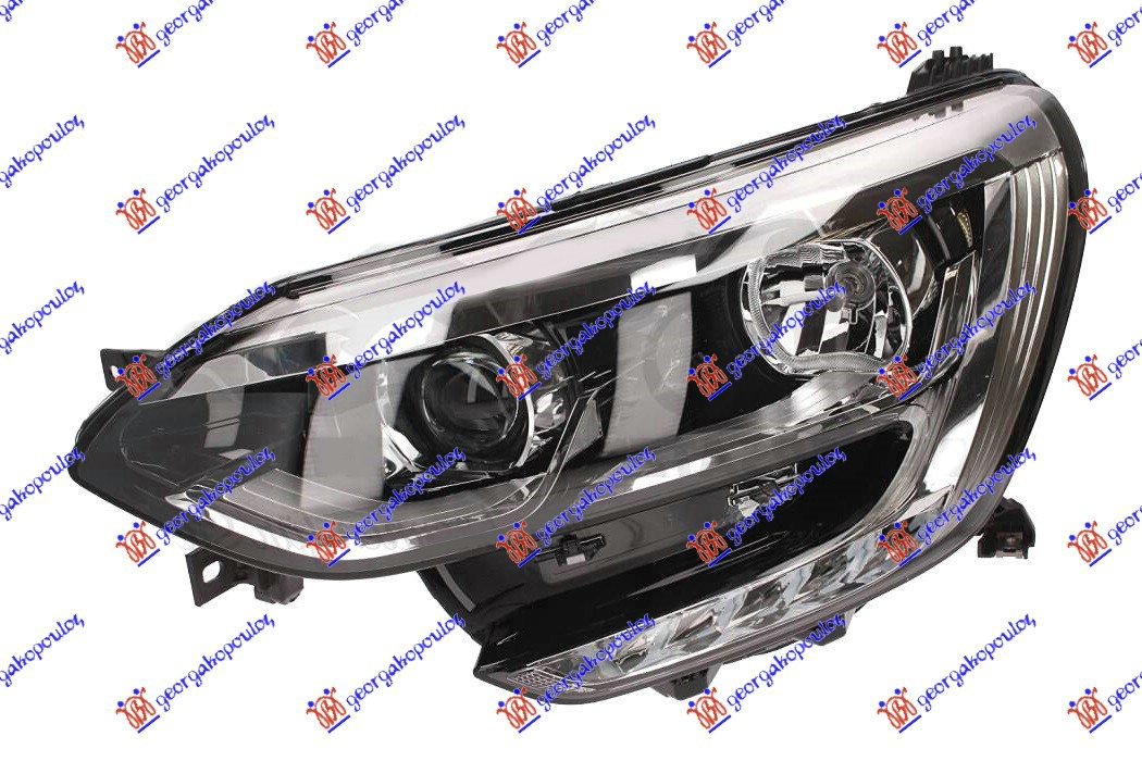 ΦΑΝΟΣ ΕΜΠΡΟΣ ΗΛΕΚΤΡΙΚΟΣ (Η7/Η7) ΧΡΩΜΙΟ ΜΕ ΦΩΣ ΗΜΕΡΑΣ LED (DEPO) ΑΡ