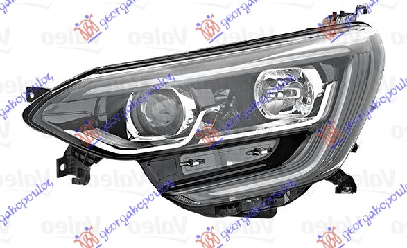 ΦΑΝΟΣ ΕΜΠΡΟΣ ΗΛΕΚΤΡΙΚΟΣ (Η7/Η7) ΜΑΥΡΟ ΜΕ ΦΩΣ ΗΜΕΡΑΣ LED ΤΑΙΝΙΑ (VALEO) ΑΡ