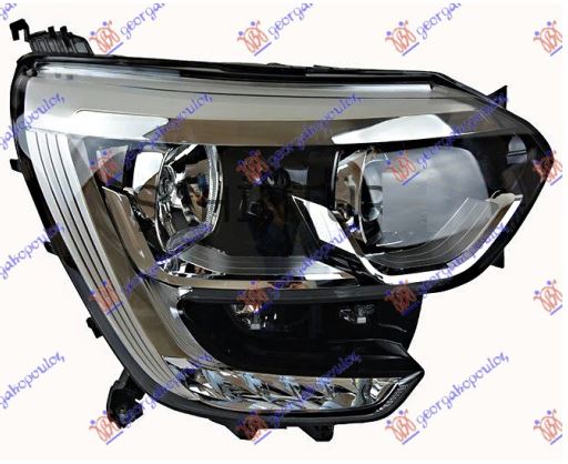 ΦΑΝΟΣ ΕΜΠΡΟΣ ΗΛΕΚΤΡΙΚΟΣ (Η7/Η7) ΧΡΩΜΙΟ ΜΕ ΦΩΣ ΗΜΕΡΑΣ LED (E) (TYC) ΔΕΞ