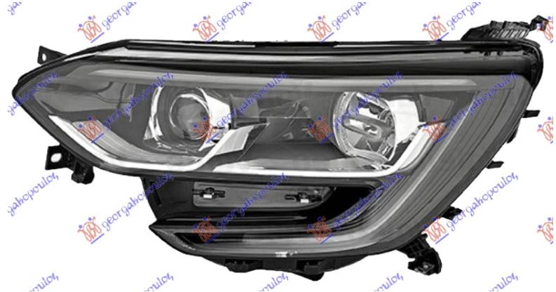 ΦΑΝΟΣ ΕΜΠΡΟΣ ΗΛΕΚΤΡΙΚΟΣ (Η7/Η7) ΜΑΥΡΟ ΜΕ ΦΩΣ ΗΜΕΡΑΣ LED ΤΑΙΝΙΑ (E) (TYC) ΑΡ