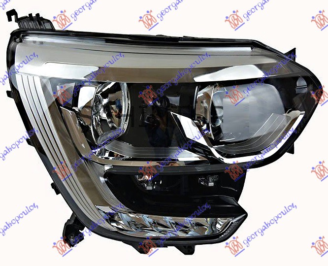 ΦΑΝΟΣ ΕΜΠΡΟΣ ΗΛΕΚΤΡΙΚΟΣ (Η7/Η7) ΧΡΩΜΙΟ ΜΕ ΦΩΣ ΗΜΕΡΑΣ LED (VALEO) ΔΕΞ