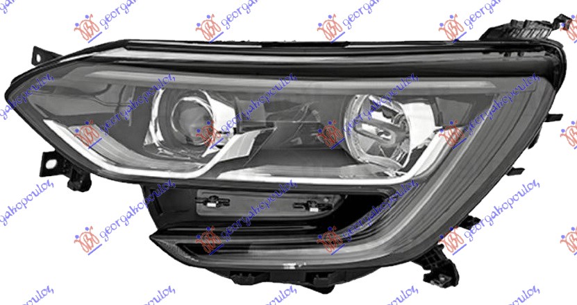 ΦΑΝΟΣ ΕΜΠΡΟΣ ΗΛΕΚΤΡΙΚΟΣ (Η7/Η7) ΜΑΥΡΟ ΜΕ ΦΩΣ ΗΜΕΡΑΣ LED ΤΑΙΝΙΑ (VALEO) ΑΡ