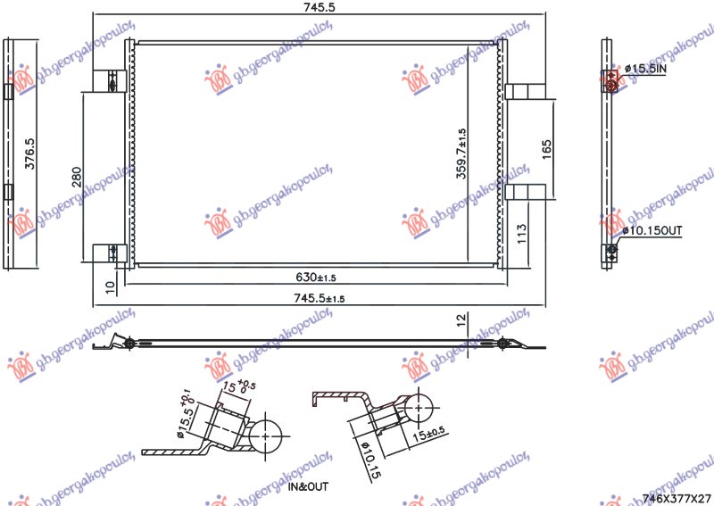 ΨΥΓΕΙΟ A/C 1.5 Dci ΠΕΤΡΕΛΑΙΟ (598x370x12)