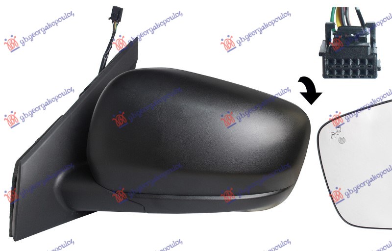 ΚΑΘΡΕΦΤΗΣ ΗΛΕΚΤΡΙΚΟΣ ΘΕΡΜΑΙΝΟΜΕΝΟΣ ΜΕ BLIS (7 PIN) (CONVEX GLASS) (Α ΠΟΙΟΤΗΤΑ) ΑΡ