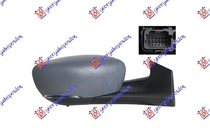 ΚΑΘΡΕΦΤΗΣ ΗΛΕΚΤΡΙΚΟΣ ΘΕΡΜΑΙΝΟΜΕΝΟΣ ΒΑΦΟΜΕΝΟΣ (ΜΕ ΦΛΑΣ & ΑΙΣΘΗΤΗΡΑ) 9 PIN (Α ΠΟΙΟΤΗΤΑ) (CONVEX GLASS) ΔΕΞ