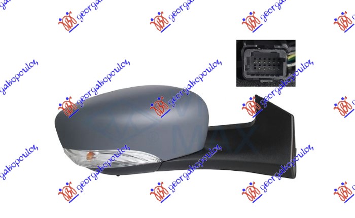 ΚΑΘΡΕΦΤΗΣ ΗΛΕΚΤΡΙΚΟΣ ΘΕΡΜΑΙΝΟΜΕΝΟΣ ΗΛΕΚΤΡΙΚΑ ΑΝΑΚΛΙΝΟΜΕΝΟΣ ΒΑΦΟΜΕΝΟΣ (ΜΕ ΦΛΑΣ & ΑΙΣΘΗΤΗΡΑ) 11 PIN (Α ΠΟΙΟΤΗΤΑ) (CONVEX GLASS) ΔΕΞ