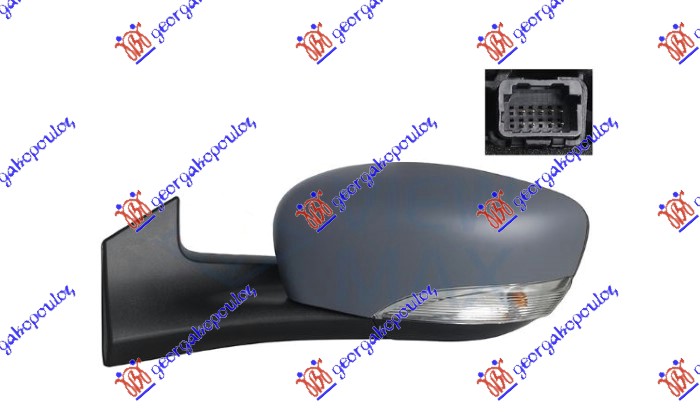 ΚΑΘΡΕΦΤΗΣ ΗΛΕΚΤΡΙΚΟΣ ΘΕΡΜΑΙΝΟΜΕΝΟΣ ΗΛΕΚΤΡΙΚΑ ΑΝΑΚΛΙΝΟΜΕΝΟΣ ΒΑΦΟΜΕΝΟΣ (ΜΕ ΦΛΑΣ) 9 PIN (Α ΠΟΙΟΤΗΤΑ) (ASPHERICAL GLASS) ΑΡ