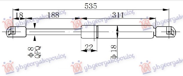 ΑΜΟΡΤΙΣΕΡ ΠΙΣΩ ΠΑΡΜΠΡΙΖ (535L-360N)