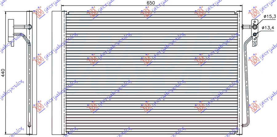 ΨΥΓΕΙΟ A/C 4.4i ΒΕΝΖΙΝΗ 3.0 TD ΠΕΤΡΕΛΑΙΟ (650x440x16)