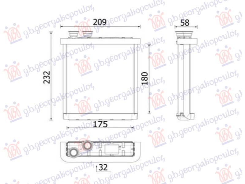 ΨΥΓΕΙΟ ΚΑΛΟΡΙΦΕΡ ΒΕΝΖΙΝΗ/ΠΕΤΡΕΛΑΙΟ (180x175) (MAHLE BEHR PREMIUM LINE)