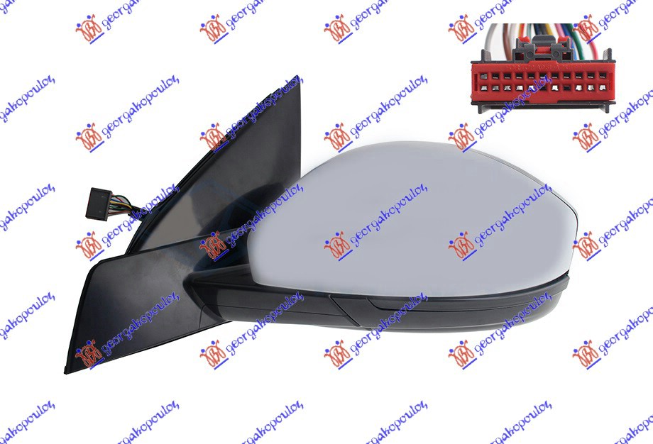 ΚΑΘΡΕΦΤΗΣ ΗΛΕΚΤΡΙΚΟΣ ΘΕΡΜΑΙΝΟΜΕΝΟΣ ΒΑΦΟΜΕΝΟΣ (ΜΕ ΦΛΑΣ & ΑΙΣΘΗΤΗΡΑΣ) (8 PIN) (Α ΠΟΙΟΤΗΤΑ) (CONVEX GLASS) ΑΡ