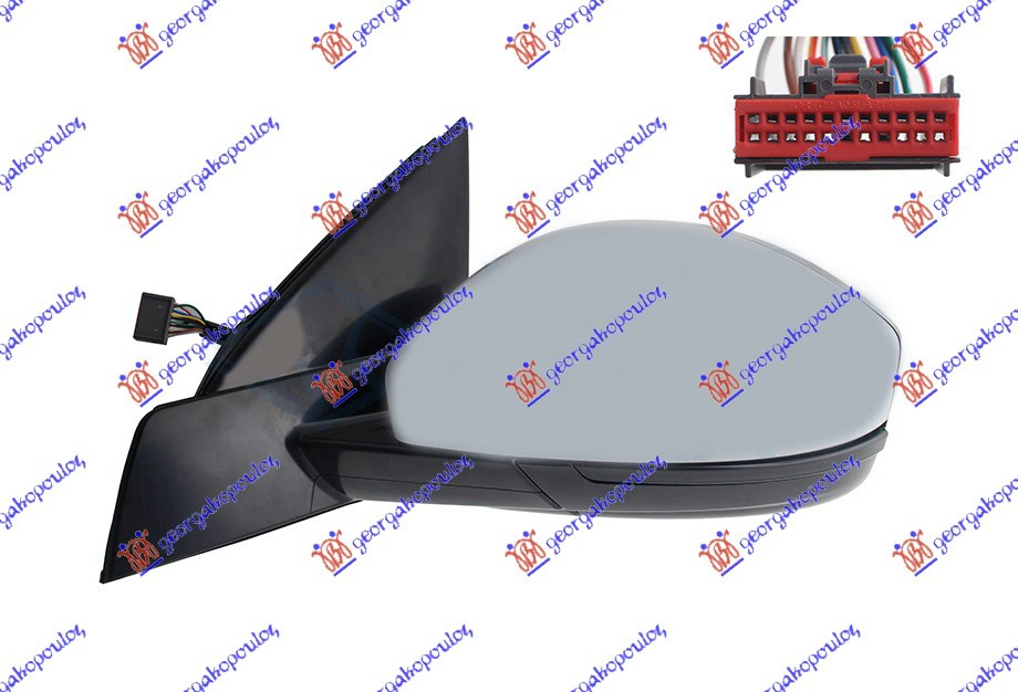 ΚΑΘΡΕΦΤΗΣ ΗΛΕΚΤ. ΘΕΡΜΑΙΝ. ΗΛ. ΑΝΑΚΛ. ΒΑΦΟΜ. ΜΕ ΦΩΣ ΑΣΦΑΛΕΙΑΣ (ΜΕ ΦΛΑΣ&ΑΙΣΘ.& ΜΝΗΜΗ) (16 PIN) (Α ΠΟΙΟΤΗΤΑ) (CONVEX GLASS) ΑΡ