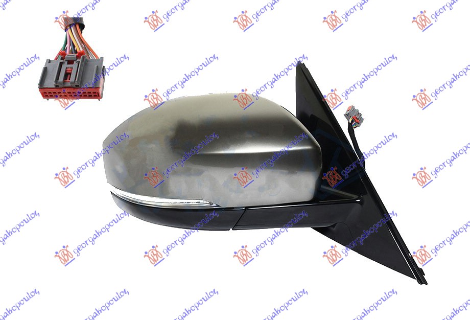 ΚΑΘΡΕΦΤΗΣ ΗΛΕΚΤ. ΘΕΡΜ. ΗΛ. ΑΝ.& ΜΝΗΜΗ ΒΑΦ.(ΜΕ ΦΛΑΣ & ΦΩΣ ΑΣΦ.) 12PIN (Α ΠΟΙΟΤΗΤΑ) (CONVEX GLASS) ΔΕΞ