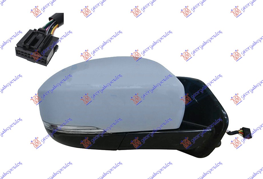 ΚΑΘΡΕΦΤΗΣ ΗΛΕΚΤΡΙΚΟΣ ΘΕΡΜΑΙΝΟΜΕΝΟΣ ΗΛΕΚΤΡΙΚΑ ΑΝΑΚΛΙΝΟΜΕΝΟΣ & ΜΝΗΜΗ ΒΑΦΟΜΕΝΟΣ (ΜΕ ΦΛΑΣ) (Α ΠΟΙΟΤΗΤΑ) (CONVEX GLASS) ΔΕΞ