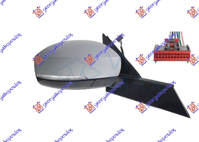 ΚΑΘΡΕΦΤΗΣ ΗΛΕΚΤΡΙΚΟΣ ΘΕΡΜΑΙΝΟΜΕΝΟΣ ΒΑΦΟΜΕΝΟΣ (ΜΕ ΦΛΑΣ) (6 PIN) (Α ΠΟΙΟΤΗΤΑ) (CONVEX GLASS) ΔΕΞ