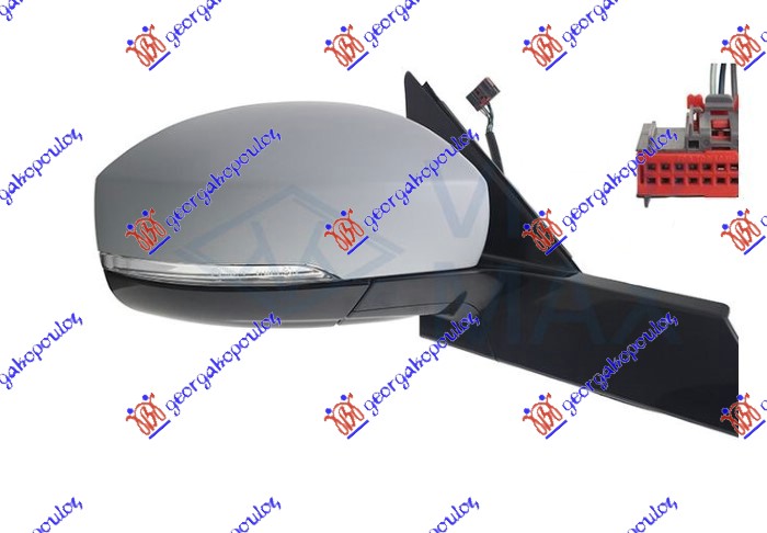 ΚΑΘΡΕΦΤΗΣ ΗΛΕΚΤ. ΘΕΡΜΑΙΝ. ΗΛ. ΑΝΑΚΛ. ΒΑΦΟΜ. (ΜΕ ΦΛΑΣ & ΦΩΣ ΑΣΦΑΛΕΙΑΣ ) (8 PIN) (Α ΠΟΙΟΤΗΤΑ) (CONVEX GLASS) ΔΕΞ