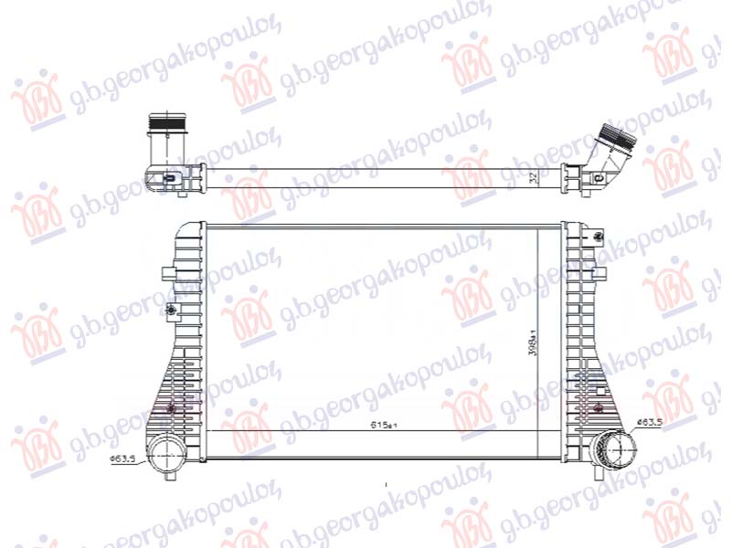 ΨΥΓΕΙΟ INTERCOOLER 1.4-2.0 TSI TDI (618x403x32) (MARELLI)