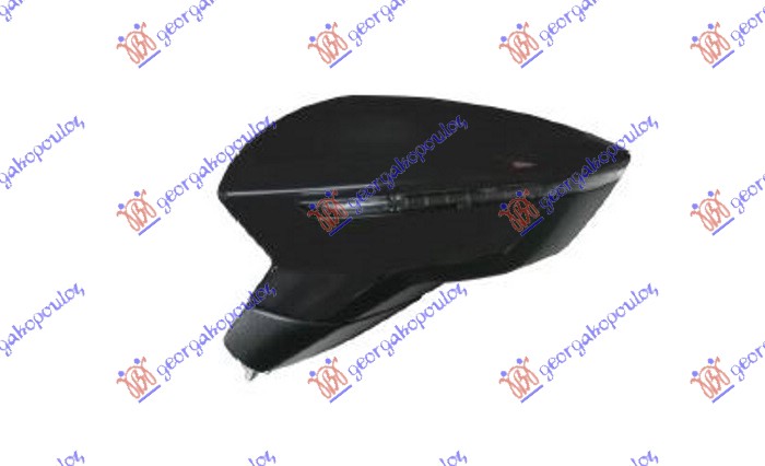 ΚΑΘΡΕΦΤΗΣ ΗΛΕΚΤΡΙΚΟΣ ΘΕΡΜΑΙΝΟΜΕΝΟΣ ΗΛΕΚΤΡΙΚΑ ΑΝΑΚΛΙΝΟΜΕΝΟΣ ΜΑΥΡΟΣ (ΜΕ ΦΛΑΣ) (8+2 PIN) (CONVEX GLASS) ΑΡ