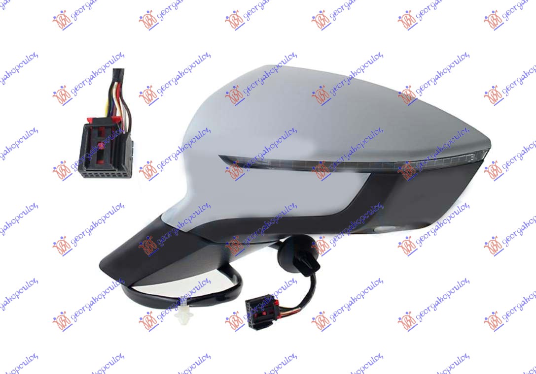 ΚΑΘΡΕΦΤΗΣ ΗΛΕΚΤΡΙΚΟΣ ΘΕΡΜΑΙΝΟΜΕΝΟΣ ΗΛΕΚΤΡΙΚΑ ΑΝΑΚΛΙΝΟΜΕΝΟΣ ΒΑΦΟΜΕΝΟΣ (ΜΕ ΦΛΑΣ & ΦΩΣ ΑΣΦΑΛΕΙΑΣ) 9 PIN (Α ΠΟΙΟΤΗΤΑ) (CONVEX GLASS) ΑΡ