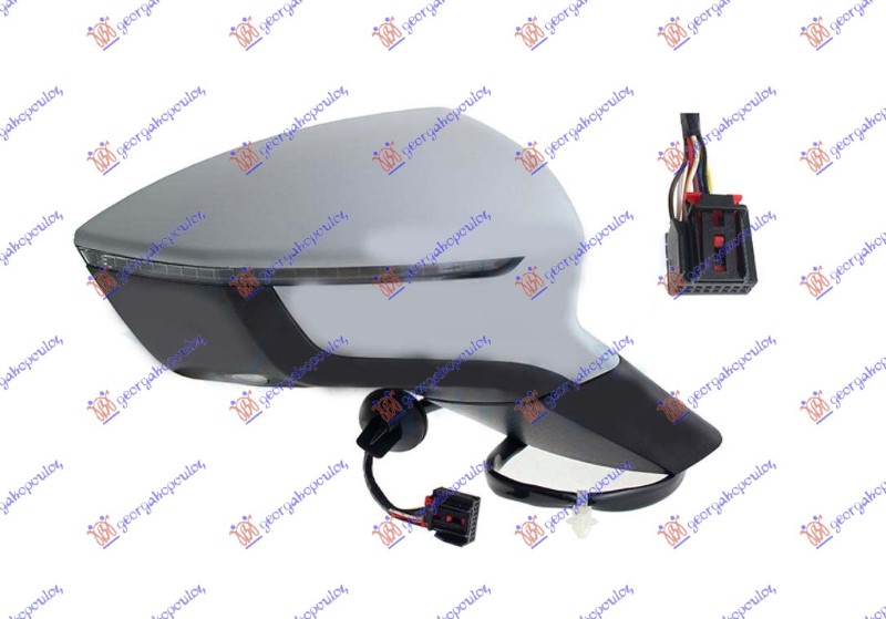 ΚΑΘΡΕΦΤΗΣ ΗΛΕΚΤΡΙΚΟΣ ΘΕΡΜΑΙΝΟΜΕΝΟΣ ΗΛΕΚΤΡΙΚΑ ΑΝΑΚΛΙΝΟΜΕΝΟΣ ΒΑΦΟΜΕΝΟΣ (ΜΕ ΦΛΑΣ & ΦΩΣ ΑΣΦΑΛΕΙΑΣ) 9 PIN (CONVEX GLASS) ΔΕΞ