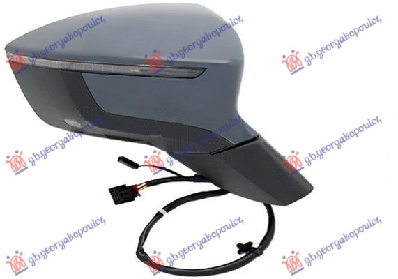 ΚΑΘΡΕΦΤΗΣ ΗΛΕΚΤ. ΘΕΡΜ. ΒΑΦΟΜΕΝΟΣ ΗΛ. ΑΝΑΚΛ. ΜΕ ΜΝΗΜΗ (ΜΕ ΦΛΑΣ LED & ΦΩΣ ΑΣΦ. & SIDE ASSIST) (15pin) (CONVEX GLASS) ΔΕΞ