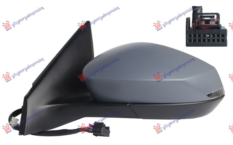 ΚΑΘΡΕΦΤΗΣ ΗΛΕΚΤΡΙΚΟΣ ΘΕΡΜΑΙΝΟΜΕΝΟΣ ΗΛΕΚΤΡΙΚΑ ΑΝΑΚΛΙΝΟΜΕΝΟΣ ΒΑΦΟΜΕΝΟΣ (ΑΥΤΟΜΑΤΗ ΣΚΙΑΣΗ) (ΜΕ ΦΛΑΣ LED) (CONVEX GLASS) (Α ΠΟΙΟΤΗΤΑ) ΑΡ