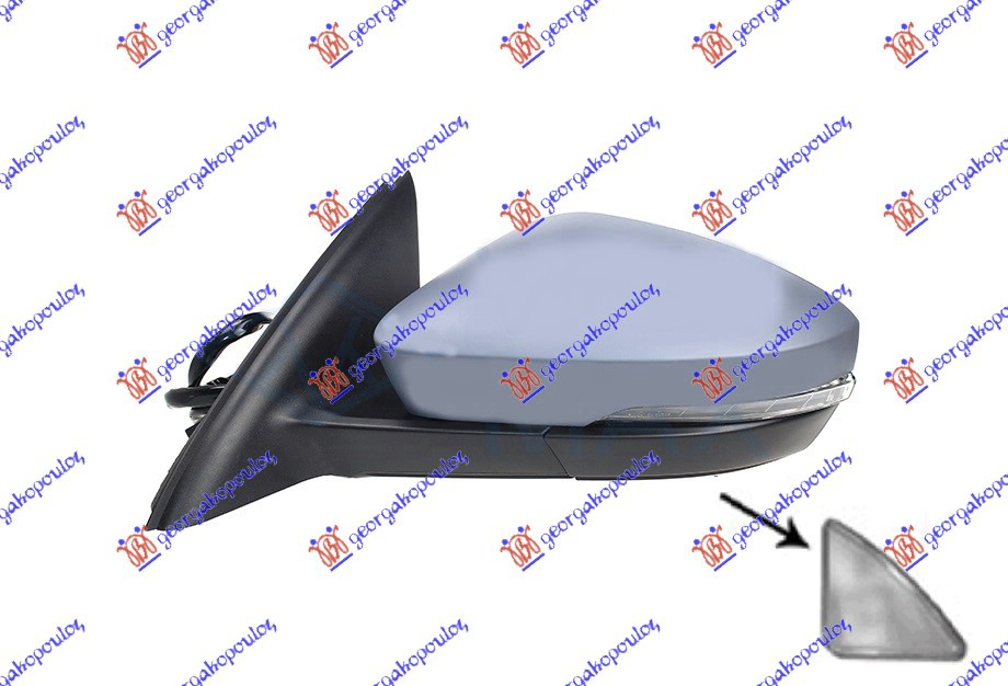 ΚΑΘΡΕΦΤΗΣ ΗΛΕΚΤΡΙΚΟΣ ΘΕΡΜΑΙΝΟΜΕΝΟΣ ΗΛΕΚΤΡΙΚΑ ΑΝΑΚΛΙΝΟΜΕΝΟΣ ΜΕ ΜΝΗΜΗ ΒΑΦΟΜΕΝΟΣ (ΜΕ ΦΛΑΣ & ΦΩΣ ΑΣΦΑΛΕΙΑΣ) (15 PIN) (CONVEX GLASS) ΑΡ