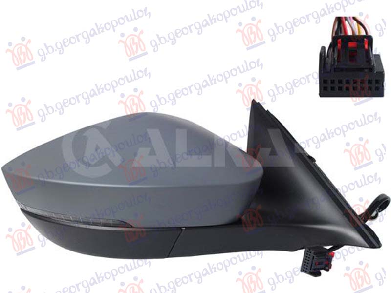 ΚΑΘΡΕΦΤΗΣ ΗΛΕΚΤΡΙΚΟΣ ΘΕΡΜΑΙΝΟΜΕΝΟΣ ΗΛΕΚΤΡΙΚΑ ΑΝΑΚΛΙΝΟΜΕΝΟΣ ΒΑΦΟΜΕΝΟΣ (ΜΕ ΦΛΑΣ) (8 PIN) (CONVEX GLASS) ΔΕΞ