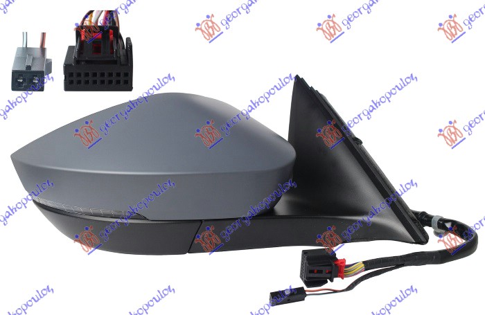 ΚΑΘΡΕΦΤΗΣ ΗΛΕΚΤ. ΘΕΡΜΑΙΝ. ΗΛ. ΑΝΑΚΛ. ΒΑΦΟΜ. (ΜΕ ΦΛΑΣ & SIDE ASSIST) (8+2 PIN) (Α ΠΟΙΟΤΗΤΑ) (CONVEX GLASS) ΔΕΞ