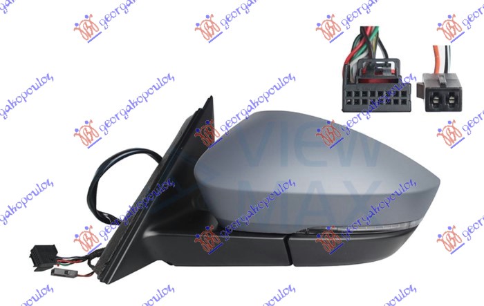 ΚΑΘΡΕΦΤΗΣ ΗΛΕΚΤ. ΘΕΡΜΑΙΝ. ΗΛ.ΑΝΑΚΛ. ΒΑΦΟΜ. (ΜΕ ΚΑΛΩΔΙΟ ΑΥΤ.ΣΚΙΑΣΗ) (ΜΕ ΦΛΑΣ & SIDE ASSIST) (10+2pin) (Α ΠΟΙΟΤΗΤΑ) (CONVEX GLASS) ΑΡ