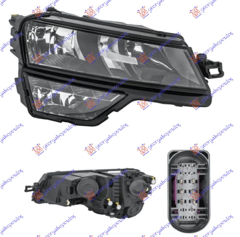 ΦΑΝΟΣ ΕΜΠΡΟΣ ΗΛΕΚΤΡΙΚΟΣ (H7/Η1/Η8) ΜΕ ΦΩΣ ΗΜΕΡΑΣ LED (Ε) (DEPO) ΔΕΞ