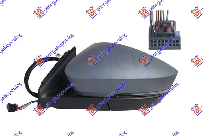 ΚΑΘΡΕΦΤΗΣ ΗΛΕΚΤΡΙΚΟΣ ΘΕΡΜΑΙΝΟΜΕΝΟΣ ΒΑΦΟΜΕΝΟΣ (ΜΕ ΦΛΑΣ & ΦΩΣ ΑΣΦΑΛΕΙΑΣ) (7 PIN) (Α ΠΟΙΟΤΗΤΑ) (CONVEX GLASS) ΑΡ