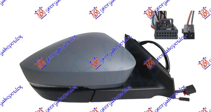 ΚΑΘΡΕΦΤΗΣ ΗΛΕΚΤ. ΘΕΡΜΑΙΝ. ΗΛ.ΑΝΑΚΛ. ΒΑΦΟΜ. ΜΕ ΑΥΤ.ΣΚΙΑΣΗ (ΜΕ ΦΛΑΣ & SIDE ASSIST) (10+2pin) (Α ΠΟΙΟΤΗΤΑ) (CONVEX GLAS ΔΕΞ