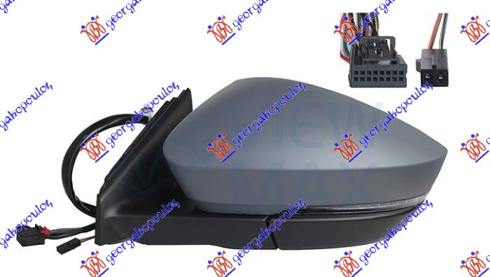 ΚΑΘΡΕΦΤΗΣ ΗΛΕΚΤ. ΘΕΡΜΑΙΝ. ΗΛ.ΑΝΑΚΛ. ΒΑΦΟΜ. ΜΕ ΑΥΤ.ΣΚΙΑΣΗ (ΜΕ ΦΛΑΣ & SIDE ASSIST) (10+2pin) (Α ΠΟΙΟΤΗΤΑ) (CONVEX GLAS ΑΡ