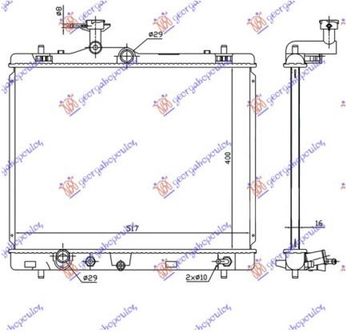 ΨΥΓΕΙΟ 1.2 ΒΕΝΖΙΝΗ (400x540x16) ΑΥΤΟΜΑΤΟ (ΙΑΠΩΝΙΑΣ) (KOYO)