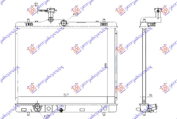 ΨΥΓΕΙΟ 1.2-1.4-1.6 ΒΕΝΖΙΝΗ (400x540x16) ΜΗΧΑΝΙΚΟ (ΙΑΠΩΝΙΑΣ) (KOYO)