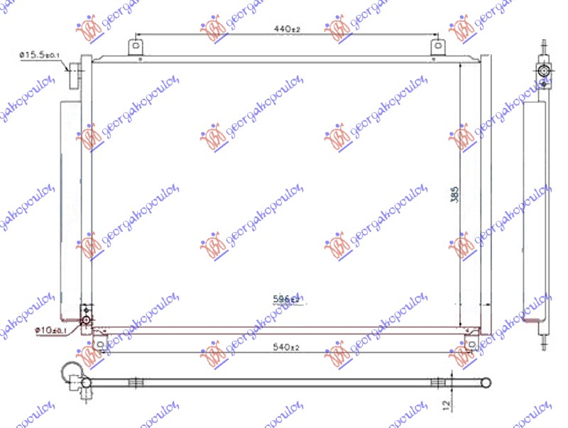 ΨΥΓΕΙΟ A/C 1.0-1.2 I 16v - HYBRID ΒΕΝΖΙΝΗ (565x385x12)