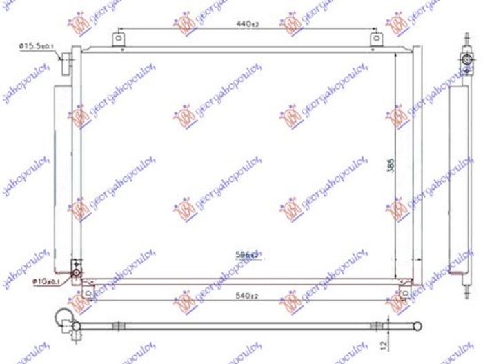 ΨΥΓΕΙΟ A/C 1.0-1.2 ΒΕΝΖΙΝΗ/ΥΒΡΙΔΙΚΟ (565x385x12) (KOYO)
