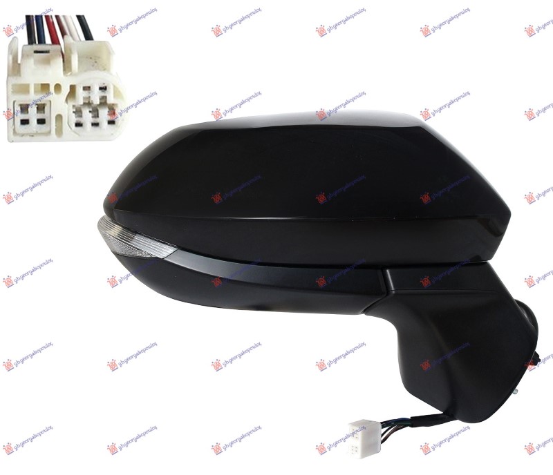 ΚΑΘΡΕΦΤΗΣ ΗΛΕΚΤΡΙΚΟΣ ΘΕΡΜΑΙΝΟΜΕΝΟΣ ΒΑΦΟΜΕΝΟΣ (ΜΕ ΦΛΑΣ LED) (6 PIN) (Α ΠΟΙΟΤΗΤΑ) (CONVEX GLASS) ΔΕΞ