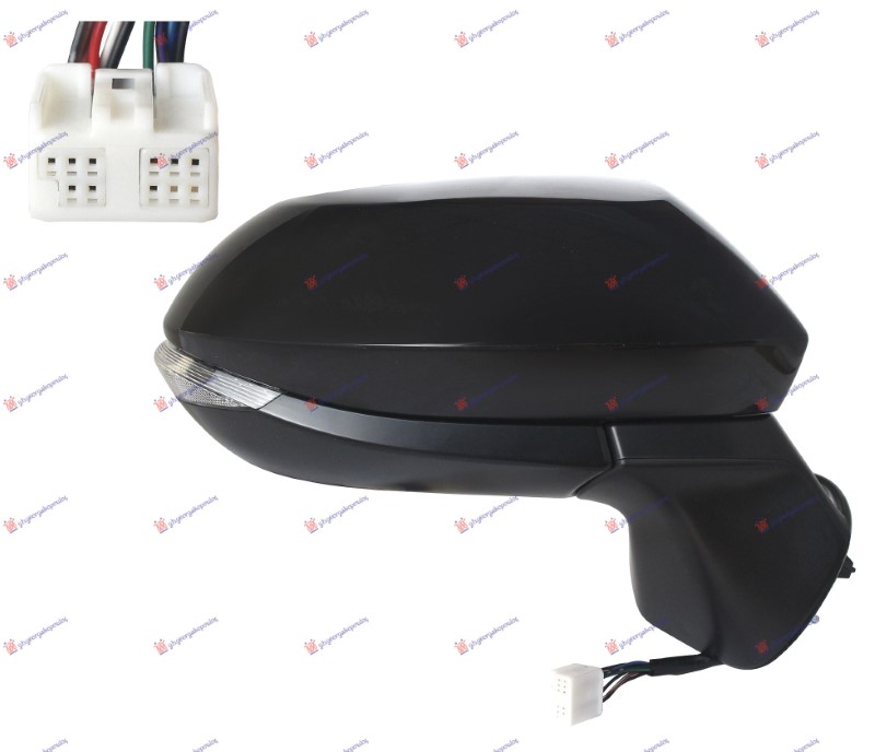 ΚΑΘΡΕΦΤΗΣ ΗΛΕΚΤΡΙΚΟΣ ΘΕΡΜΑΙΝΟΜΕΝΟΣ ΗΛΕΚΤΡΙΚΑ ΑΝΑΚΛΙΝΟΜΕΝΟΣ ΒΑΦΟΜΕΝΟΣ (ΜΕ ΦΛΑΣ LED & BLIS) (9 PIN) (Α ΠΟΙΟΤΗΤΑ) (CONVEX GLASS) ΔΕΞ