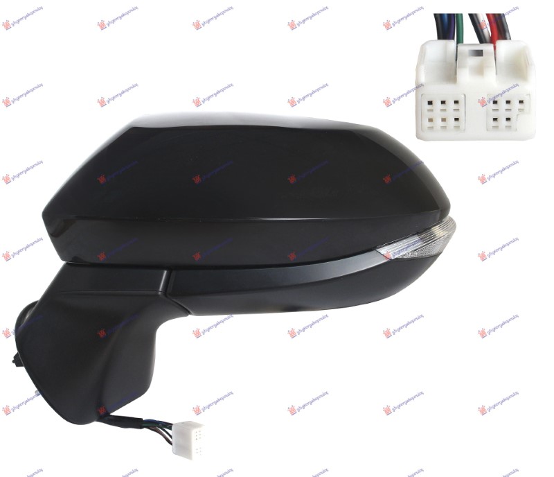 ΚΑΘΡΕΦΤΗΣ ΗΛΕΚΤΡΙΚΟΣ ΘΕΡΜΑΙΝΟΜΕΝΟΣ ΗΛΕΚΤΡΙΚΑ ΑΝΑΚΛΙΝΟΜΕΝΟΣ ΒΑΦΟΜΕΝΟΣ (ΜΕ ΦΛΑΣ LED & BLIS) (9 PIN) (Α ΠΟΙΟΤΗΤΑ) (CONVEX GLASS) ΑΡ