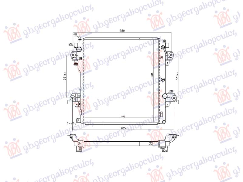 ΨΥΓΕΙΟ 3.0 D4-D ΠΕΤΡΕΛΑΙΟ ΑΥΤΟΜΑΤΟ (570x650x36) (KOYO)
