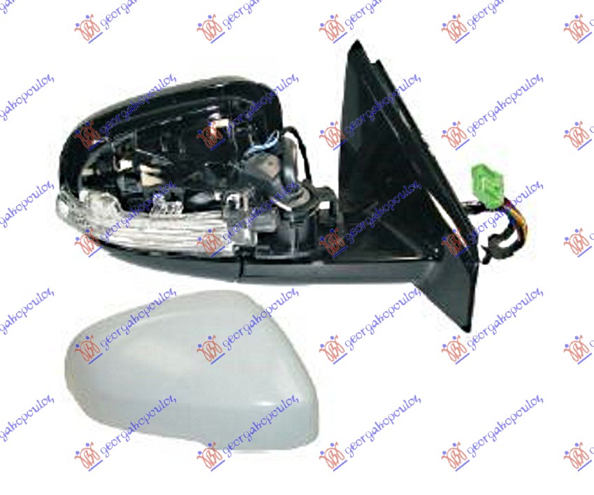 ΚΑΘΡΕΦΤΗΣ ΗΛΕΚΤΡΙΚΟΣ ΘΕΡΜΑΙΝΟΜΕΝΟΣ ΒΑΦΟΜΕΝΟΣ ΗΛΕΚΤΡΙΚΑ ΑΝΑΚΛΙΝΟΜΕΝΟΣ ΜΕ ΜΝΗΜΗ (ΜΕ ΦΛΑΣ & ΦΩΣ ΑΣΦΑΛΕΙΑΣ) (ASPHERICAL GLASS) ΔΕΞ