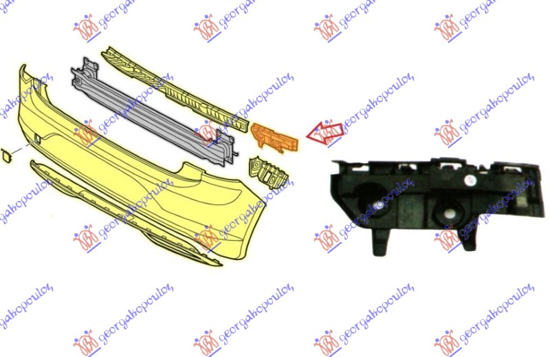 ΒΑΣΗ ΠΡΟΦΥΛΑΚΤΗΡΑ ΠΙΣΩ ΠΛΑΙΝΗ ΠΛΑΣΤΙΚΗ ΦΑΝΟΥ ΔΕΞ