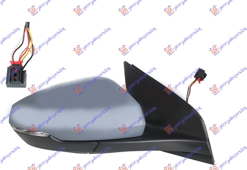 ΚΑΘΡΕΦΤΗΣ ΗΛΕΚΤΡΙΚΟΣ ΘΕΡΜΑΙΝΟΜΕΝΟΣ ΒΑΦΟΜΕΝΟΣ (ΜΕ ΦΛΑΣ) (6 PIN) (CONVEX GLASS) ΔΕΞ