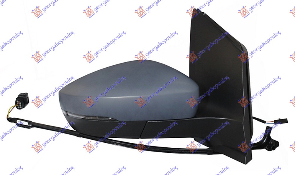 ΚΑΘΡΕΦΤΗΣ ΜΗΧΑΝΙΚΟΣ ΒΑΦΟΜΕΝΟΣ (ΜΕ ΦΛΑΣ) (2 PIN) (Α ΠΟΙΟΤΗΤΑ) (CONVEX GLASS) ΔΕΞ