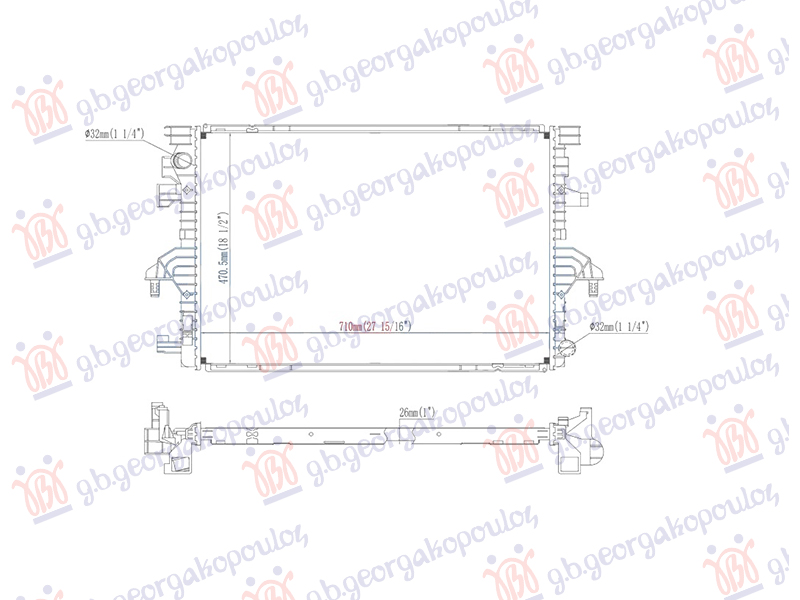 ΨΥΓΕΙΟ 2.0 TDi (110/150KW) ΠΕΤΡΕΛΑΙΟ (710x470x26)
